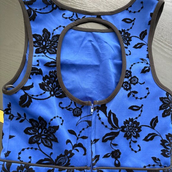 Jodi Kristopher Fit & Flare Formal Blue/Black Sz 3Jr Fitted Waist Band EUC - Picture 3 of 8